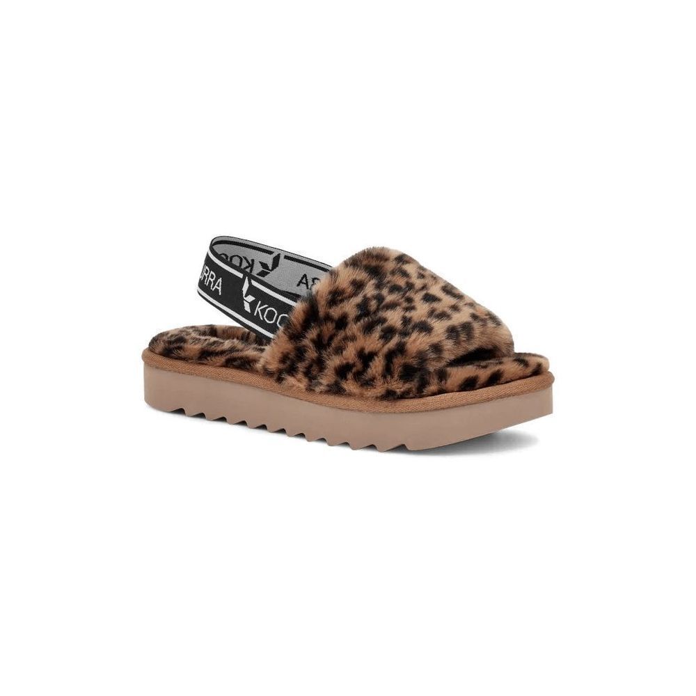 Koolaburra by UGG Women's Fuzz'n II Faux-Fur Slipper Sandals - Cheetah 6M